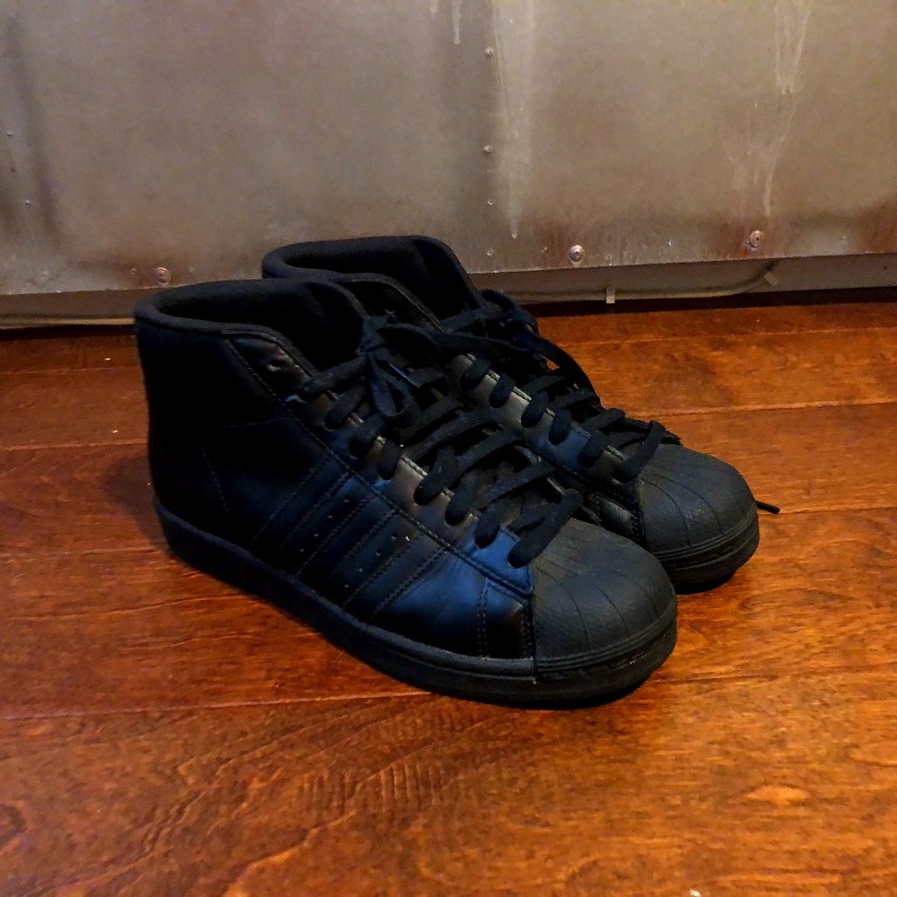 Adidas Pro Model Black Stripes Size Mens 9